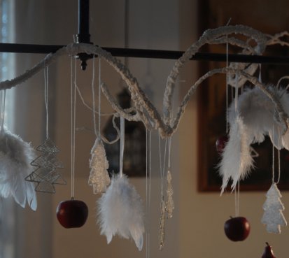 Vánoční větev - andělská křídla