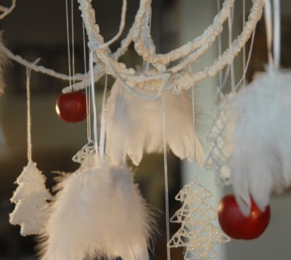Vánoční větev - andělská křídla