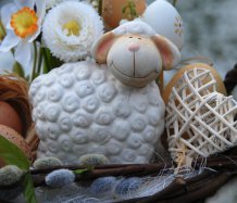 Jarní košík s ovečkou