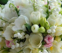 Konvalinková romantická svatební kytice