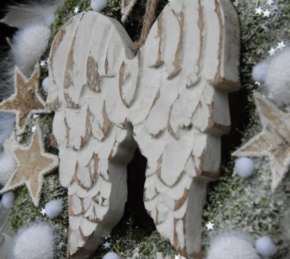 Andělská křídla - vánoční věnec