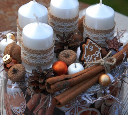 Adventní perníčková dekorace 