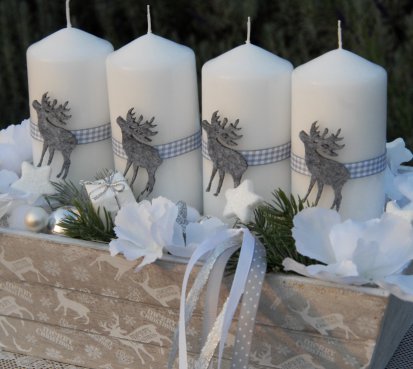 Adventní dekorace s jeleny