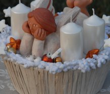 Vánoční adventní dekorace s andělem