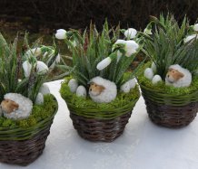 Jarní dekorace se sněženkami