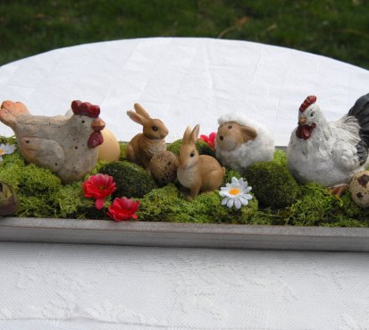 Jarní dekorace se zvířátky