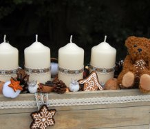 Perníčková vánoční dekorace s medvídkem