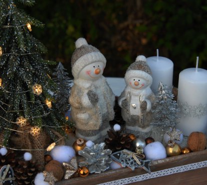 Luxusní vánoční dekorace se sněhuláčky