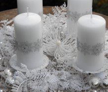 Adventní dekorace v bílé