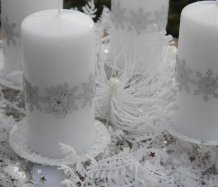 Adventní dekorace v bílé