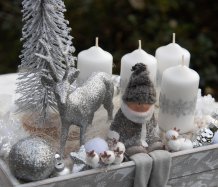 Adventní vánoční dekorace do stříbrna