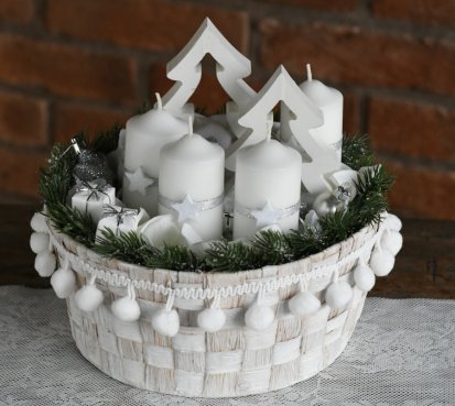 Adventní dekorace se stromečky