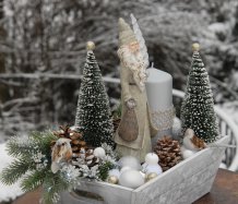 Svítící vánoční dekorace s Ježíškem