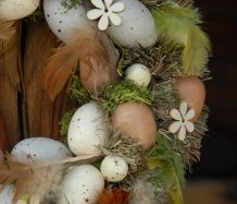 Jarní věnec s vajíčky