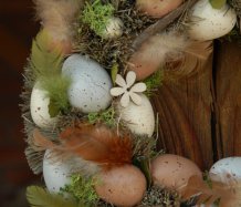 Jarní věnec s vajíčky