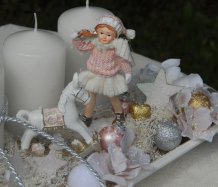 Adventní romantická dekorace s holčičkou
