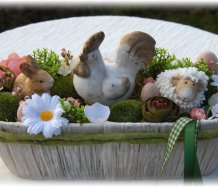 Jarní dekorace se zvířátky 