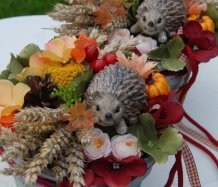 Podzimní košík s ježečkem I.