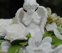 Dušičková dekorace s andělem