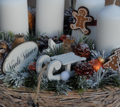 Adventní perníčková dekorace