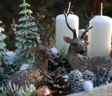 Adventní dekorace s jeleny