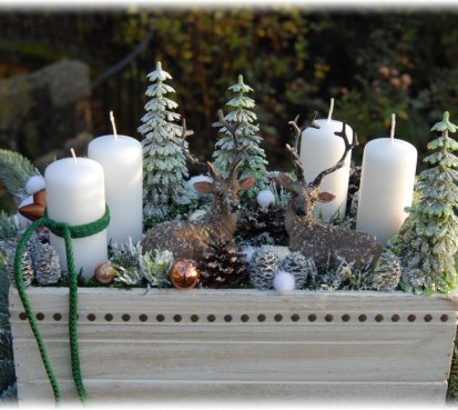 Adventní dekorace s jeleny