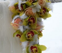Pohádková zimní převislá kytice