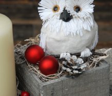 Vánoční dekorace se sovičkou