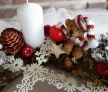 Adventní medvídkový věnec I.