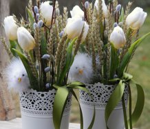 Jarní tulipány v krajce