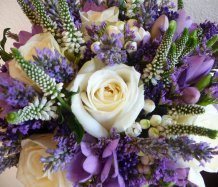 Levandulová svatební kytice