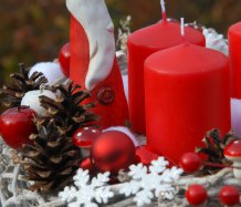 Adventní dekorace s Ježíškem
