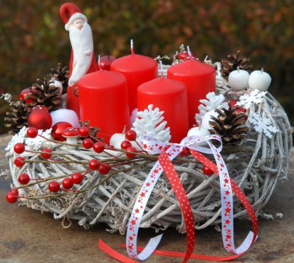 Adventní dekorace s Ježíškem