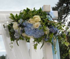 Bleděmodrá svatba v Průhonicích